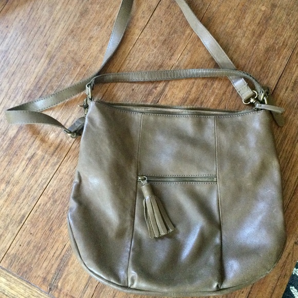 Lucky Brand Handbags - Lucky Brand Harper Leather Crossbody Bag Olive MSR